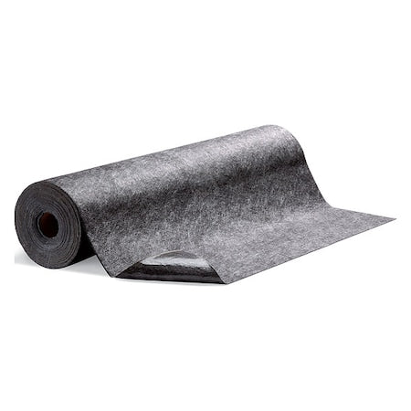 Sorbent Roll, 10 gal, 48 in x 100 ft, Universal, Gray, Polypropylene