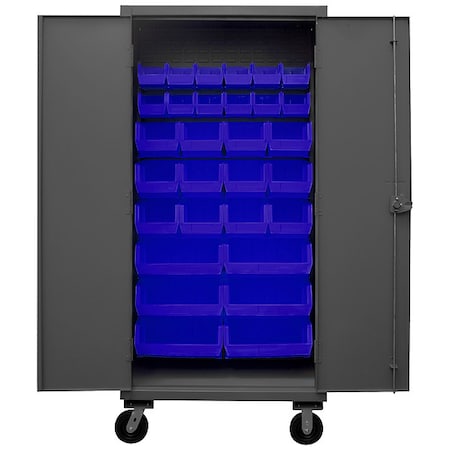 Super Duty Bin Cabinet, 36 in W, 80 in H, 24" D, 30 Bins