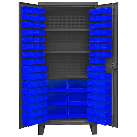 Super Duty Bin Cabinet, 36 in W, 78 in H, 24" D, 102 Bins