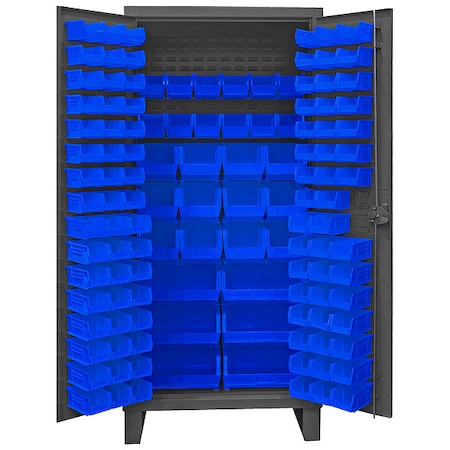 Super Duty Bin Cabinet, 36 in W, 78 in H, 24" D, 126 Bins