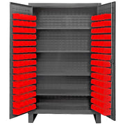 Super Duty Bin Cabinet, 48 in W, 78 in H, 24" D, 120 Bins