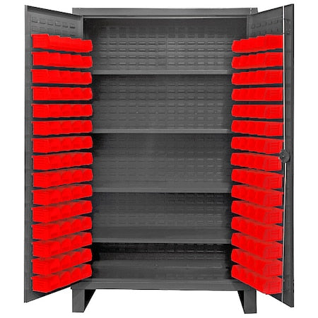 Super Duty Bin Cabinet, 48 in W, 78 in H, 24" D, 120 Bins
