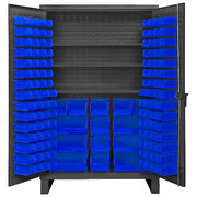 Super Duty Bin Cabinet, 36 in W, 78 in H, 24" D, 134 Bins