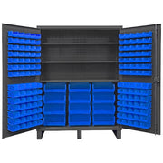 Super Duty Bin Cabinet, 60 in W, 78 in H, 24" D, 156 Bins