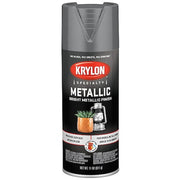 Metallic Spray Paint, Dull Aluminum, Metallic, Solvent, 11 oz