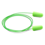 Pura-Fit Disposable Corded Ear Plugs, Bullet Shape, NRR 33 dB, M, Green, 100 Pairs