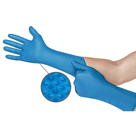 MICROFLEX Mega Texture 93-283, Disposable Gloves, 7.9 mil Palm, Nitrile, Powder-Free, 3XL, 44 PK