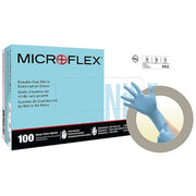 MICROFLEX(R) N85, Disposable Gloves, 3.5 mil Palm, Nitrile, Powder-Free, L, 100 PK, Blue