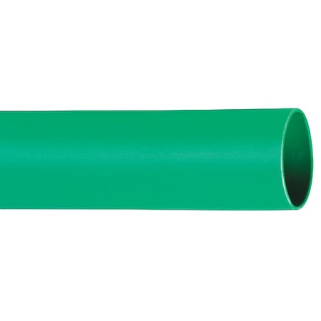 Heat Shrink Tube, Thin Wall, 2:1 I.D. Shrink Ratio, 0.38 in I.D. Before Shrinking, Green, 200 ft
