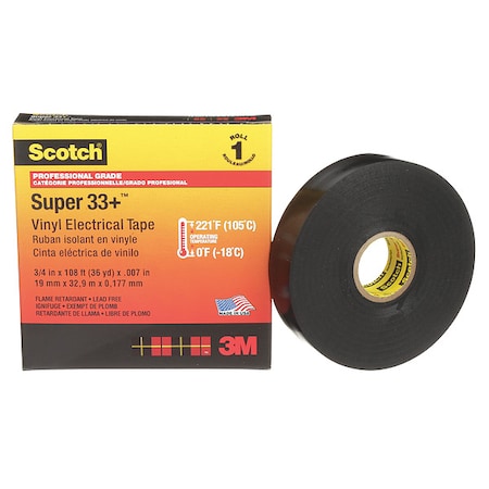 ElectricalTape,Black,36ydL,3/4inW