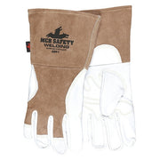 4891 Welding Leather Glove, Gauntlet Cuff, Wing Thumb, Premium Goatskin, M, 1 PR