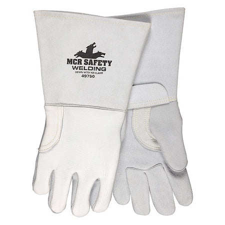 49750 Welding Leather Glove, Gauntlet Cuff, Straight Thumb, Premium Elkskin, XL, 12 PK