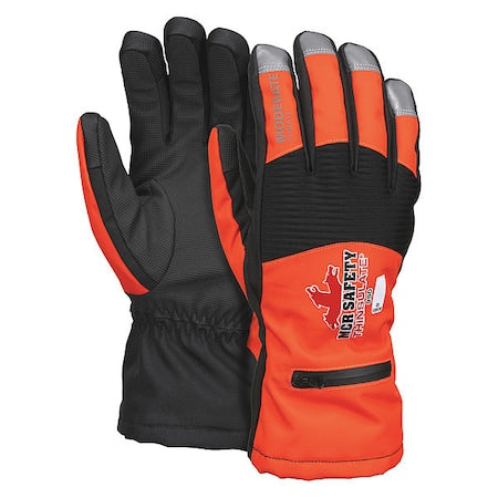980 Mechanics Gloves, Polyurethane Palm, High-Visibility Orange