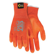Hi-Vis Cut Resistant Coated Gloves, Cut Level A4 ,Dipped ,Polyurethane ,Smooth ,S 1 PR