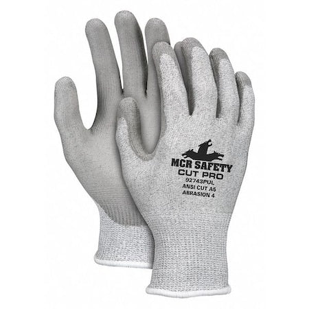Cut-Resistant Coated Gloves, Cut Level A6 ,Polyurethane ,Smooth ,XL 1 PR