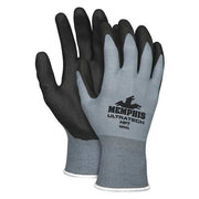 Coated Gloves, PVC, Foam, 3/4 Dip, 4 Abrasion Level, Gray, M 1 PR