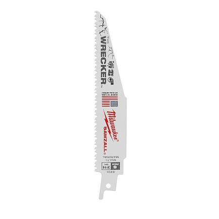 The WRECKER Multi-Material SAWZALL Blade 6" 7/11TPI 5pk