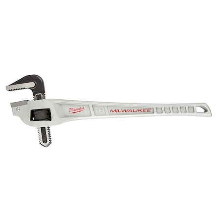 18 in L 2 in Cap. Aluminum Offset Pipe Wrench