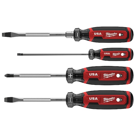 4 pc. Cushion Grip Screwdriver Kit (Made in USA)