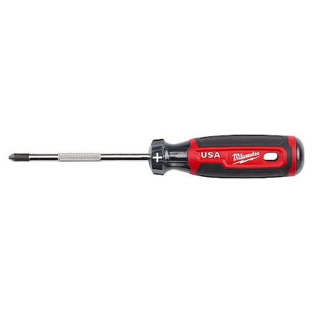 4 in. No 2 Phillips Cushion Grip Screwdriver (Made in USA)