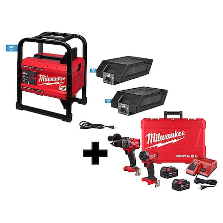 M18 FUEL 2-Tool Combo Kit + MX FUEL CARRY-ON 3600W/1800W Power Supply Kit
