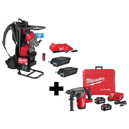 MX Concrete Vibrator w M18 Rotary Hammer, Includes Batteries