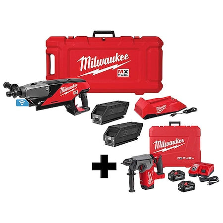 M18 FUEL 1" SDS Plus Rotary Hammer Kit + MX FUEL Handheld Core Drill Kit