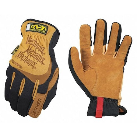 LFF-75 Mechanics Gloves, Leather Palm, TrekDry Back, 8, Brown