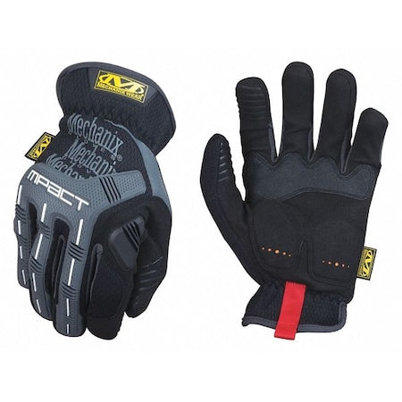 M-Pact(R) Mechanics Impact Gloves, Armortex(R) Palm, TrekDry Back, 10, Black/Gray