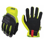 FastFit(R) E5 Hi-Vis Mechanics Gloves, Synthetic Leather Palm, TrekDry Back, 12, Yellow