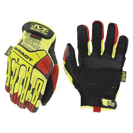 Hi-Viz M-Pact(R) D4-360 Hi-Vis Cut Resistant Impact Gloves, Synthetic Leather Palm, 9