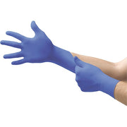 N27, Disposable Gloves, 3.00 to 3.99 mil Palm, Nitrile, Powder-Free, L (9), 100 PK, Blue