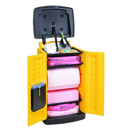 Spill Kit, 48 gal Volume Absorbed per Kit, Not Applicable Capacity, Cart, Yellow, 1