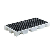Drum Spill Containment Pallet, 2 Drums, 3,000 lb Load Capacity, Polyethylene