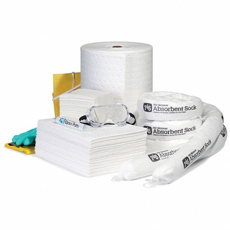 Spill Kit Refill, 20 gal Volume Absorbed per Kit, 20 gal Capacity, Box