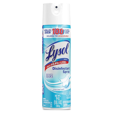 Disinfectant Spray, 19 oz. Aerosol, Crisp Linen