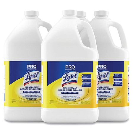 Disinfectant Cleaner, Jug, Lemon, 4 PK
