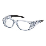 Emerge(R) Plus Full Reader Reader Safety Glasses, Gray Wraparound Frame, 2.5 Diopter, Clear Lens