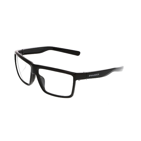 Swagger (SR2), Safety Glasses, Anti-Fog, Clear Lens, Black Frame, Full-Frame
