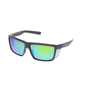 Swagger (SR2), Safety Glasses, Anti-Fog & Anti-Scratch, Green Mirror Lens, Charcoal Frame, 1 PR