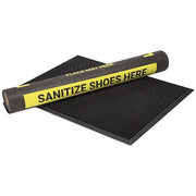 Sanitizing/Disinfecting Mat, 1/2 in Thick, 3 ft W x 10 ft L, Black