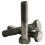 Grade A307, 9/16-12" Hex Head Cap Screw, Hot Dipped Galvanized Steel, 1 in L, 100 PK
