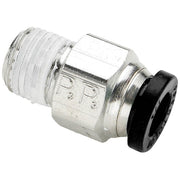 Push-to-Connect Fitting, Brass, Silver
