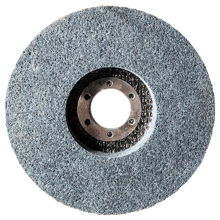 Non-Woven Depressed Center Discs, Type 27, 4 1/2 in Dia, 7/8 in Arbor Hole Size, Silicon Carbide