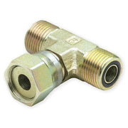 Swivel Nut Branch Tee,Zinc Steel,ORFS,1/4In
