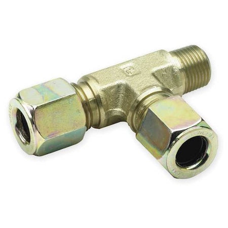 1/4" x 3/8" Compression x MNPT SS Male Run Tee