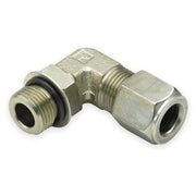 7/16-20" x 1/4" Compression x Male SS 90 Degree Elbow