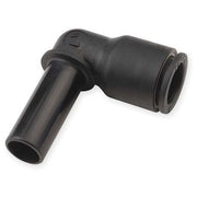Push-Fit Elbow Fitting, 10mm Tube Size, Fiberglass-Reinforced Nylon, Black, 10 PK