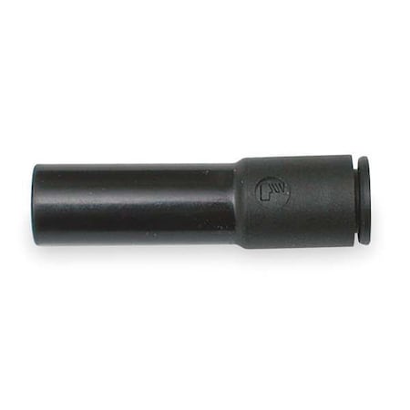 Push-Fit Adapter Fitting, 4mm Tube Size, Fiberglass-Reinforced Nylon, Black, 10 PK