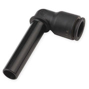 Push-Fit Elbow Fitting, 5/16 in or 8mm Tube Size, Fiberglass-Reinforced Nylon, Black, 10 PK